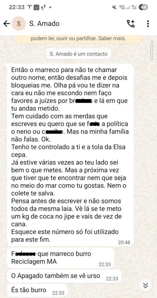 Ameaças S Amado Censurado