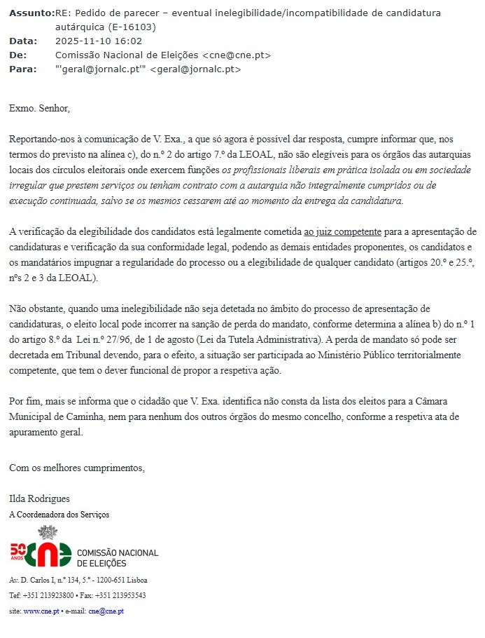 1 pedido parecer CNE