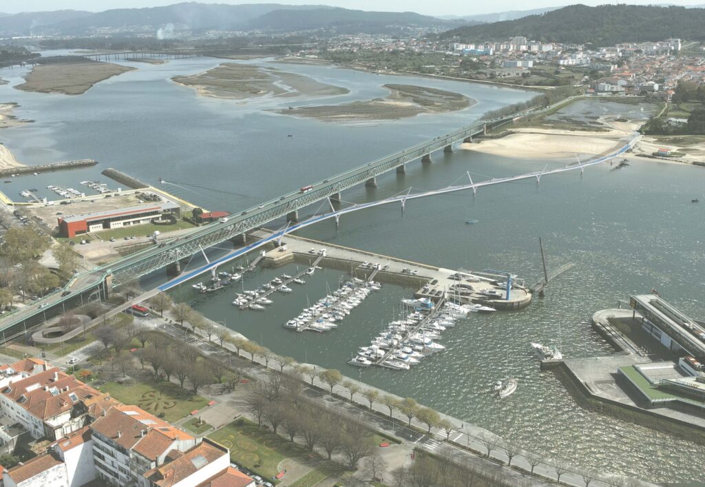 Futura ponte pedonal e ciclavel sobre o rio lima 3 1 2500