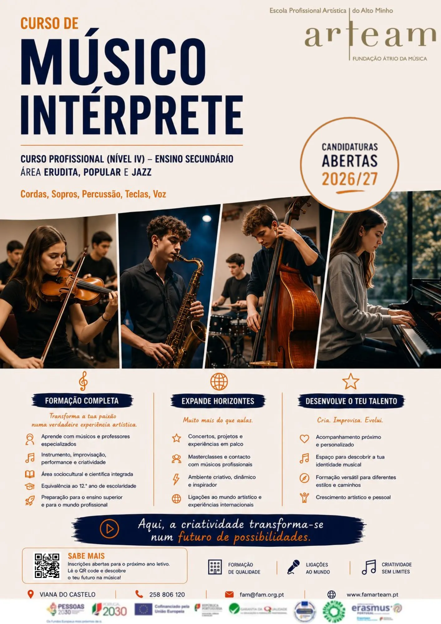 2026 2027 Flyers divulgação oferta ARTEAM Curso MI